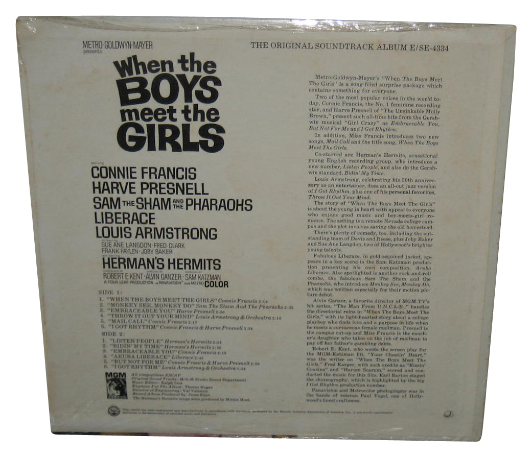 When The Boys Meet The Girls Original Soundtrack Vinyl Record E-4334