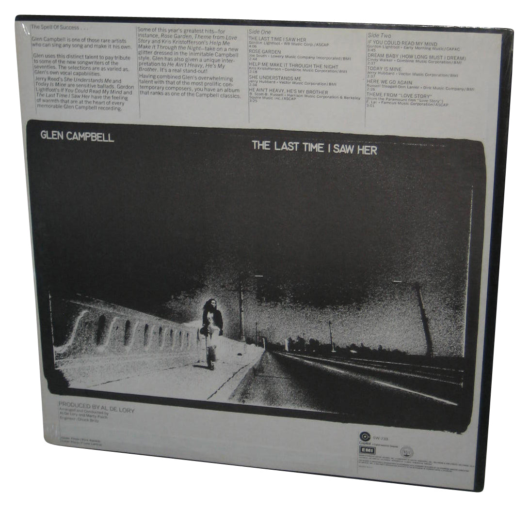 Glen Campbell The Last Time I Saw Her Vinyl Record SW-733