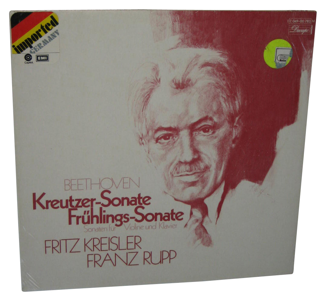 Beethoven Frits Kreisler Franz Rupp Vinyl Record - (Kreutzer-Sonate Fruhlings-Sonate)