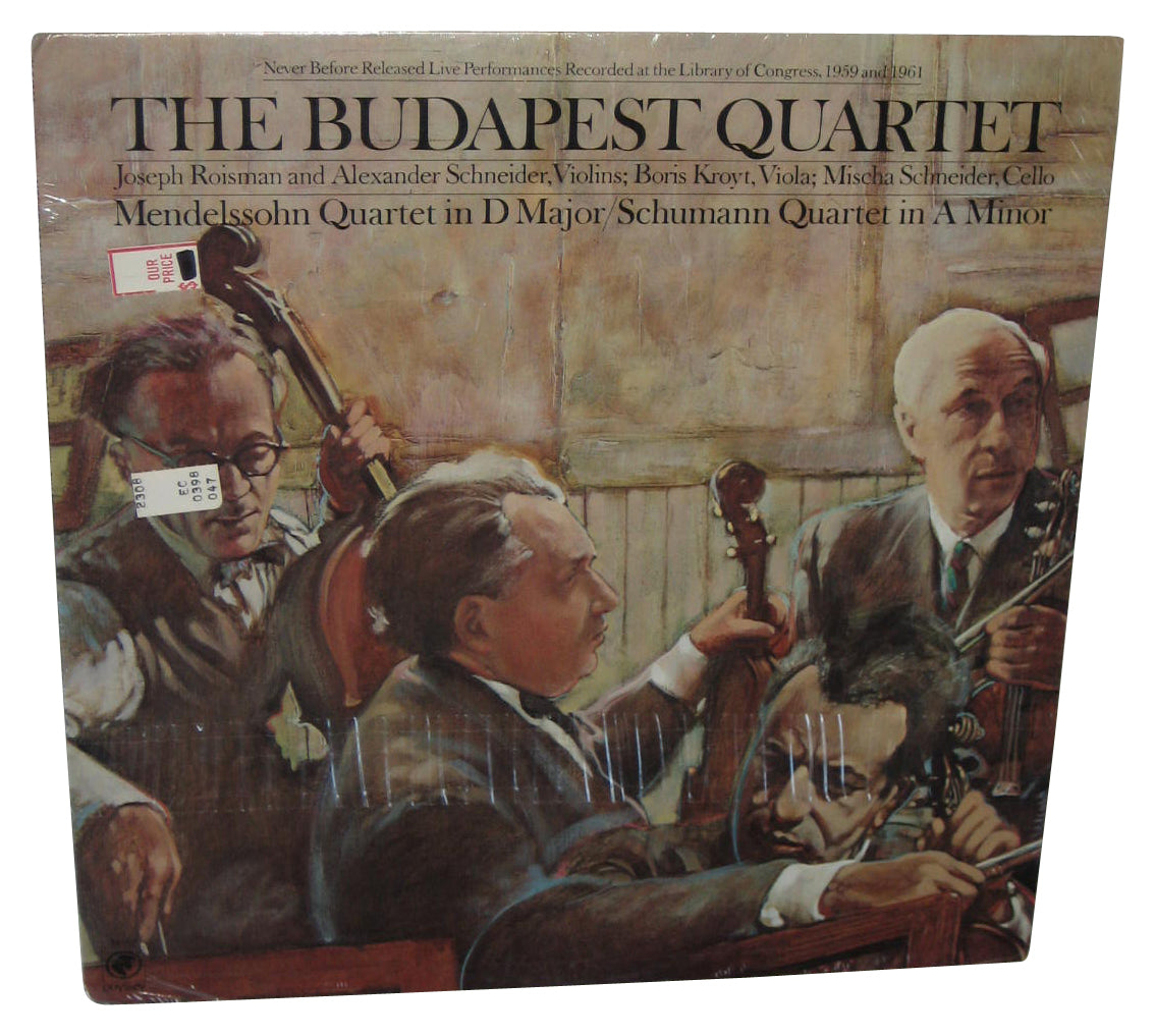 Budapest Quartet Vinyl Record - (Mendelssohn Quartet D Major Schumann Quartet In A Minor)