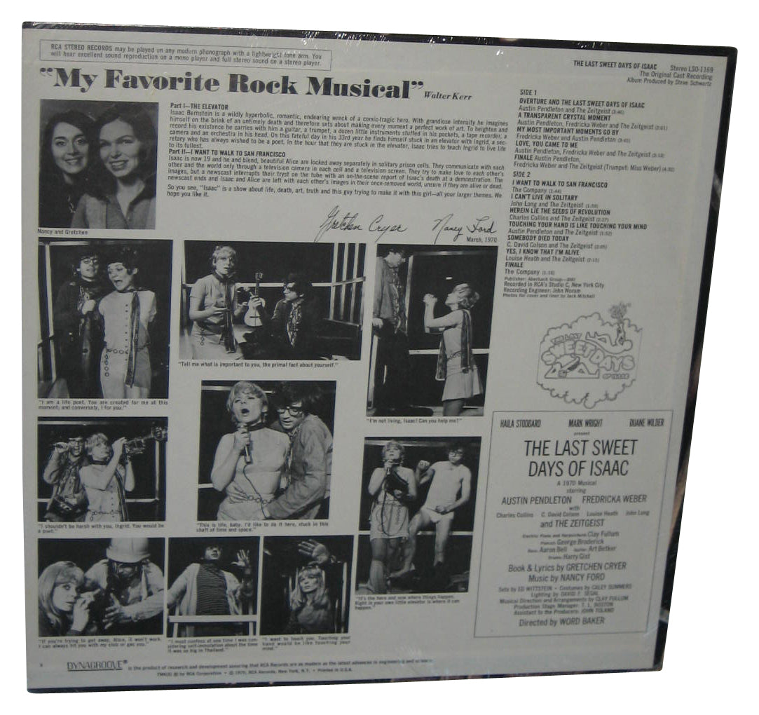 The Last Sweet Days of Isaac Original Cast Recording Vinyl Record