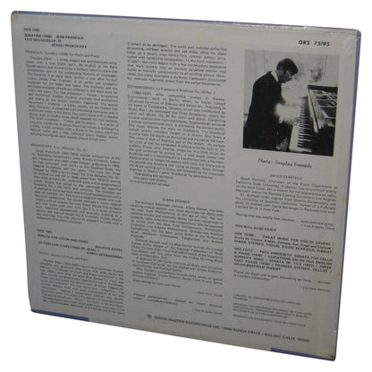 Diana Steiner Vinyl Record - (Works of Francaix Prokofieff Ravel Szymanowski with Berfield Piano)