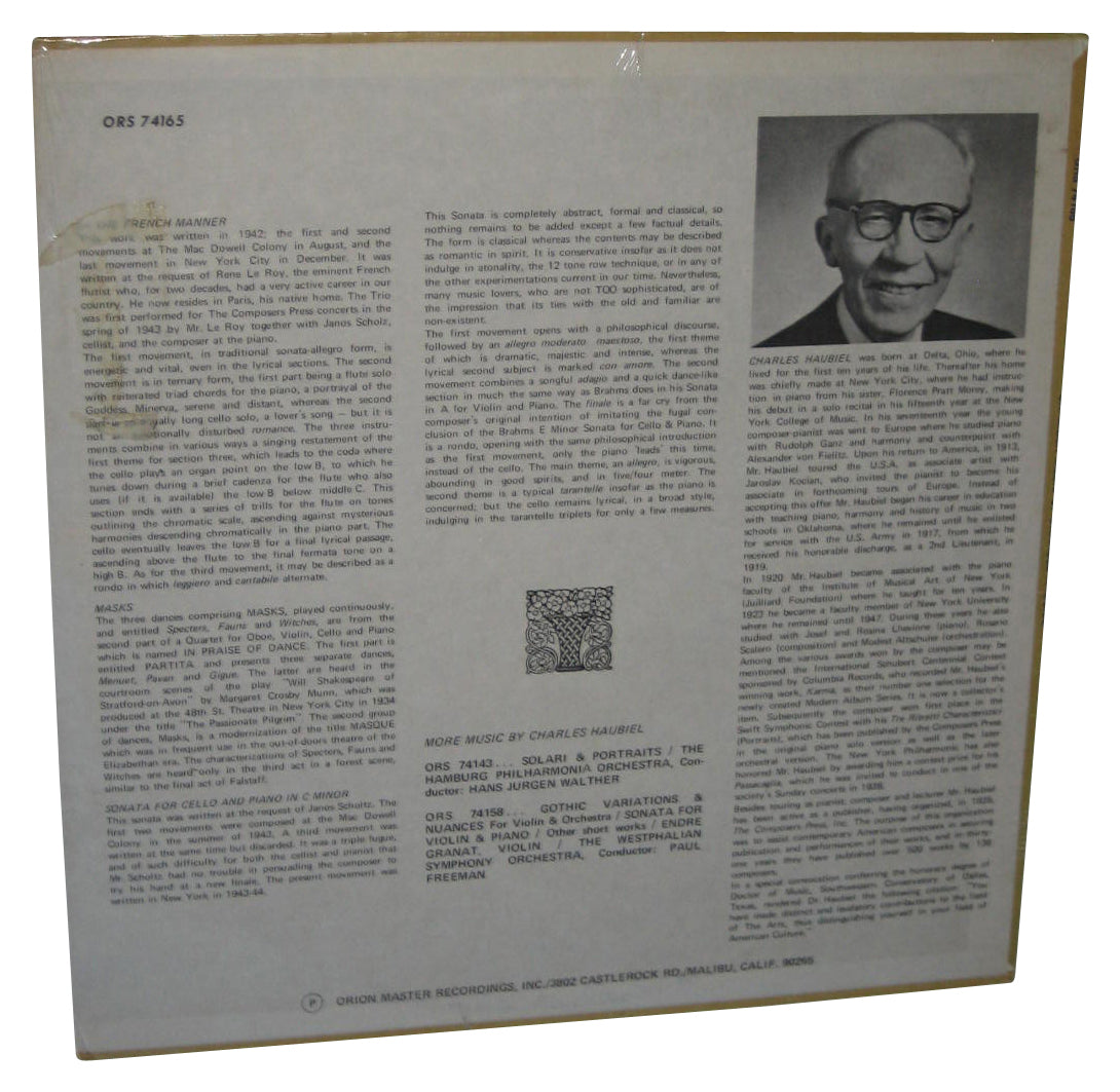 Charles Haubiel The French Manner Masks Vinyl Record