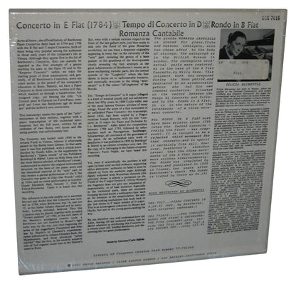 Beethoven Piano Concertos Felicja Blumental Piano Vinyl Record ORS 7016