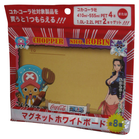 One Piece Coca-Cola Japan (2015) Anime Promo Magnetic Whiteboard w/ Marker - (Chopper & Nico Robin)