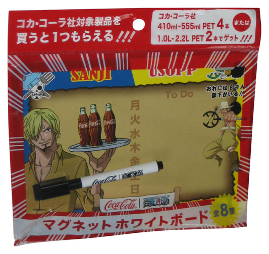One Piece Coca-Cola Japan (2015) Anime Promo Magnetic Whiteboard w/ Marker - (Sanji & Usopp)