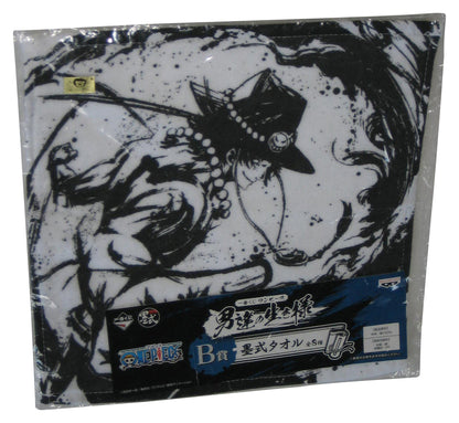 One Piece Sumi-e Style Ace Banpresto (2017) Black & White Cloth Small Towel