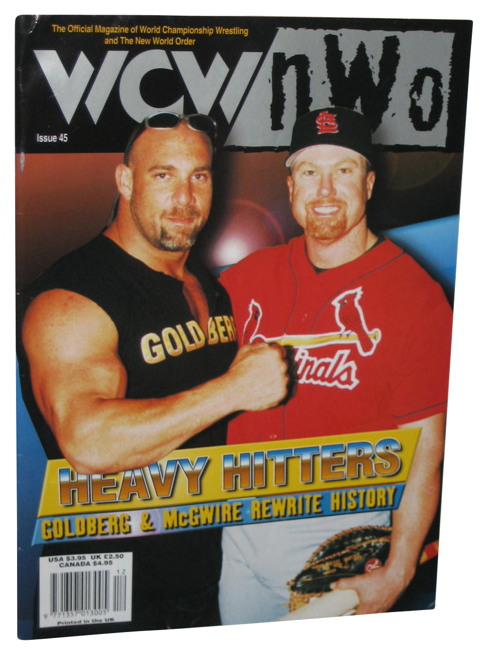WCW NWO Wrestling Goldberg & McGwire Cover (1998) Official Magazine Book #45