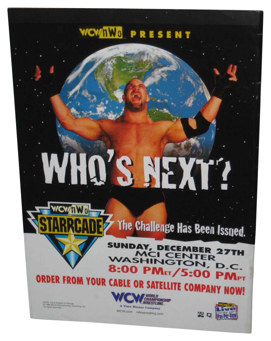 WCW NWO Wrestling Goldberg & McGwire Cover (1998) Official Magazine Book #45