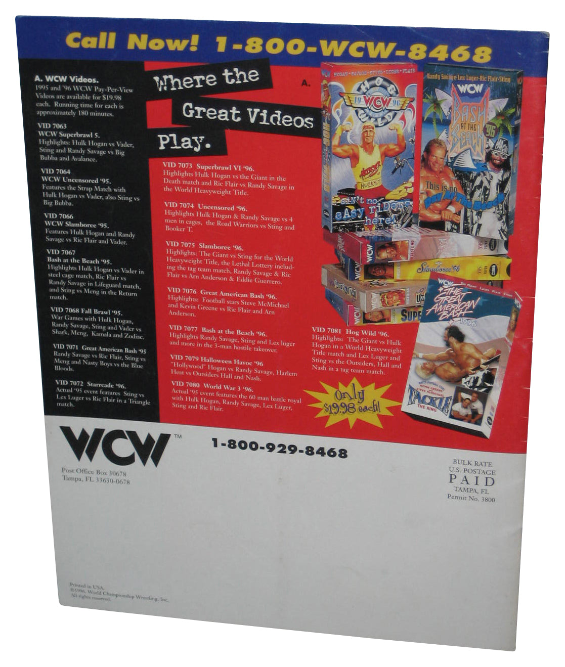 WCW Winter Collection 1996 - '97 Big Boys Wrestling Merchandise Catalog Book