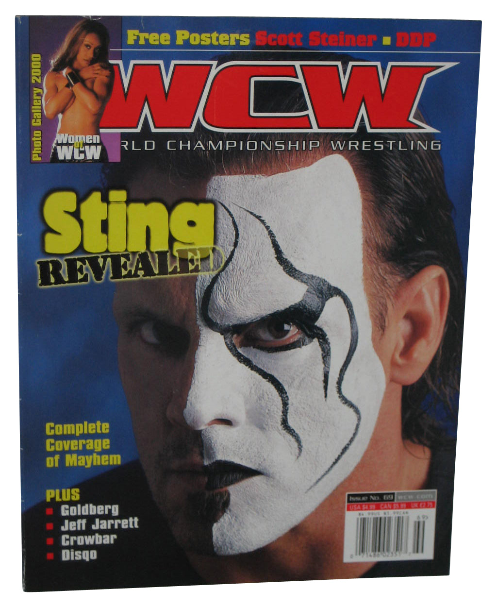 WCW Sting Revealed January 2001 Magazine Book #69 w/ Poster