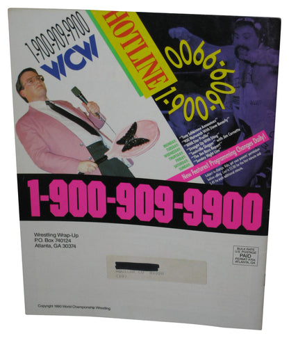 Wrestling Wrap-Up WCW Special Issue Vol. 2 No. 10 1990 Magazine Book w/ Poster & Catalog