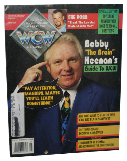 WCW Bobby The Brain Heenan Guide May 1994 Wrestling Magazine Book