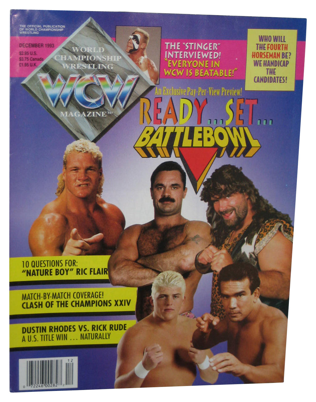 WCW Ready Set Battlebowl December 1993 Wrestling Magazine Book