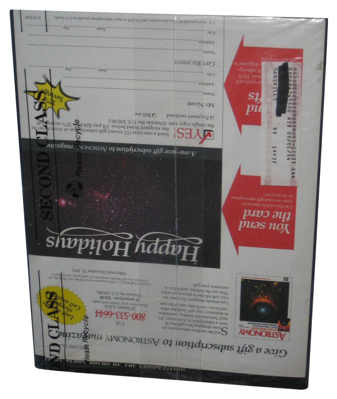 Astronomy December 1992 Magazine Book