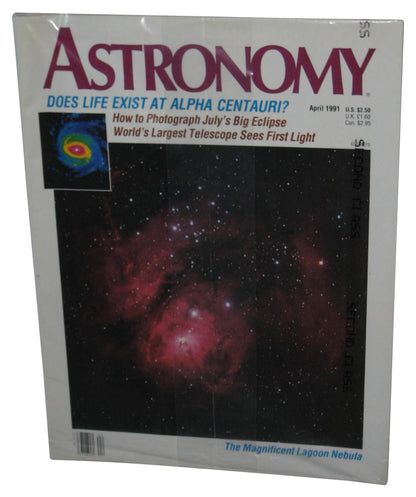 Astronomy April 1991 Magazine Book - (Magnificent Lagoon Nebula Cover)