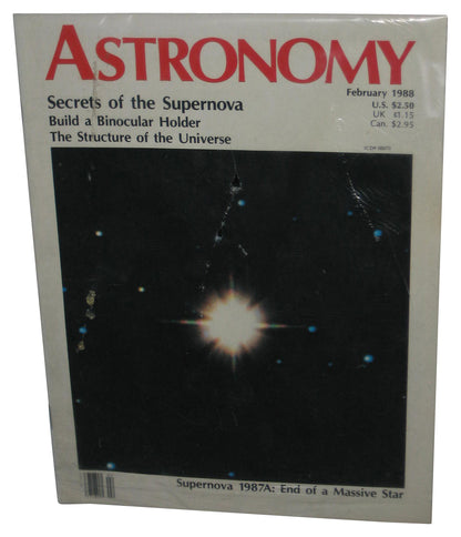 Astronomy Supernova 1987A End of Massive Star February 1988 Magazine Book