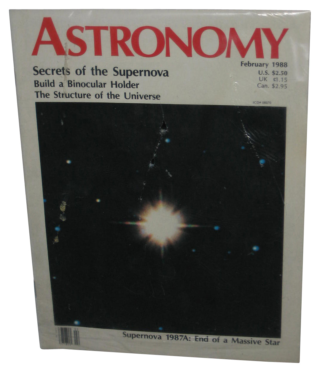 Astronomy Supernova 1987A End of Massive Star February 1988 Magazine Book