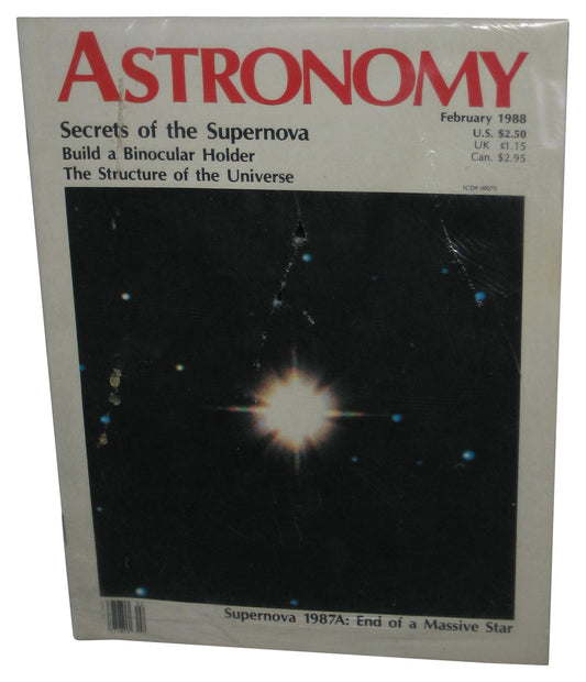 Astronomy Supernova 1987A End of Massive Star February 1988 Magazine Book