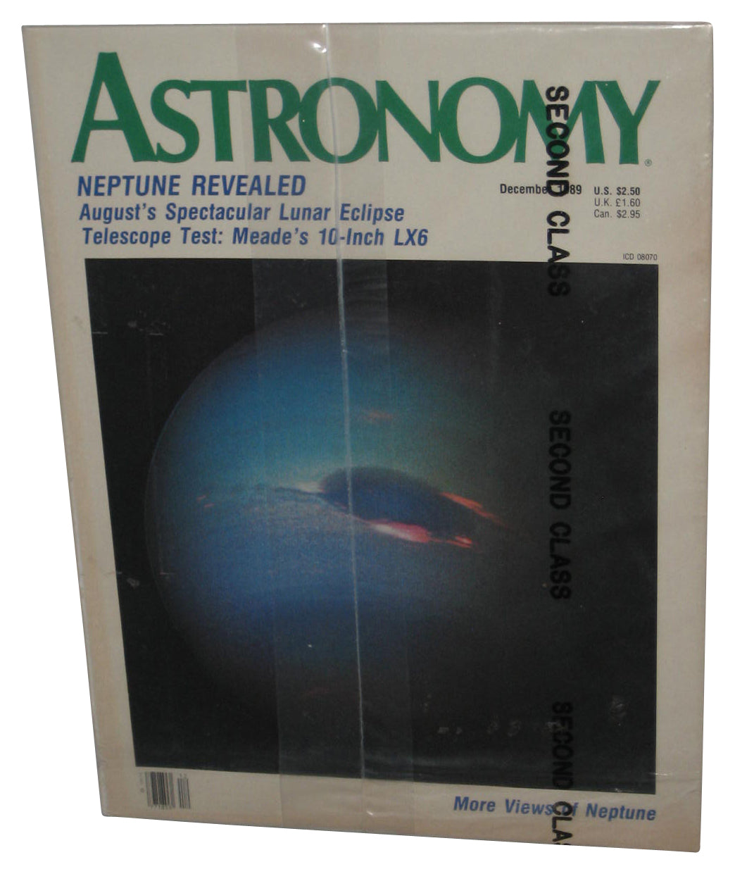 Astronomy More Views of Neptune December 1989 Magazine Book