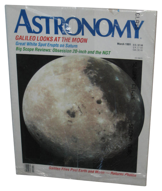 Astronomy Galileo Flies Past Earth & Moon March 1991 Magazine Book