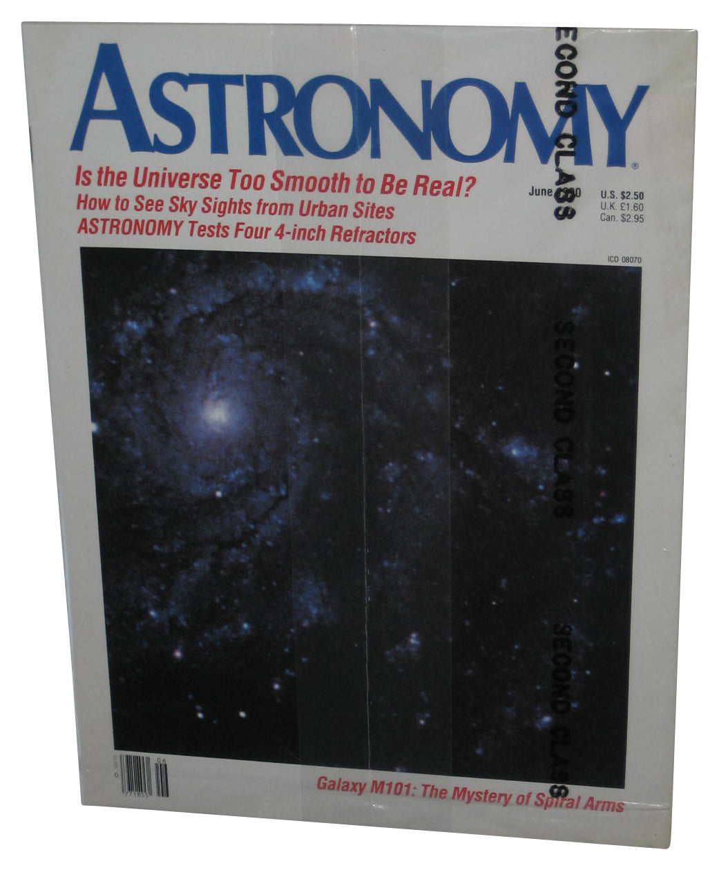 Astronomy Galaxy M101 Mystery of Spiral Arms June 1990 Magazine Book