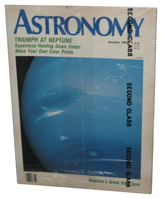 Astronomy Neptune's Great Dark Spot November 1989 Magazine Book