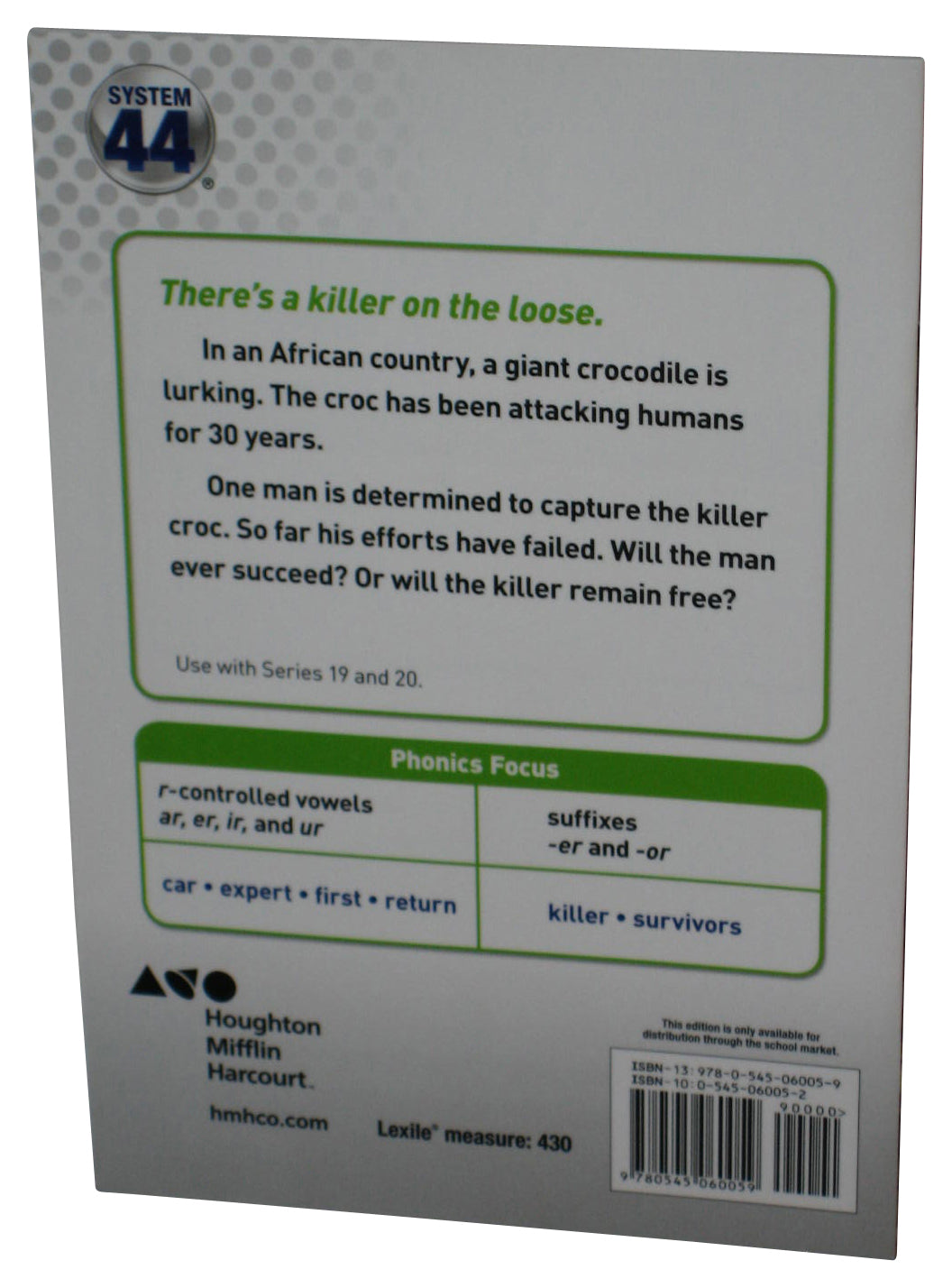 Killer Croc (2009) Houghton Mifflin Paperback Book - (Elizabeth Carney)