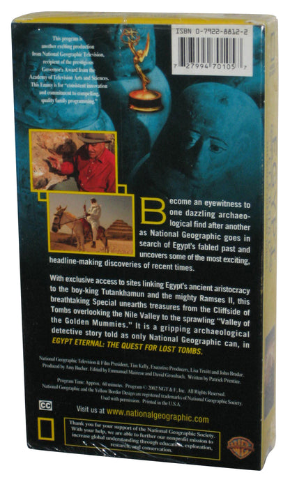 National Geographic (2002) Egypt Eternal Quest For Lost Tombs VHS Tape