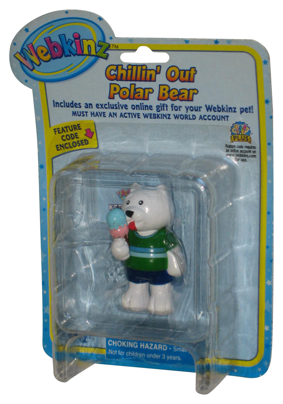 Webkinz Chillin' Out Polar Bear w/ Ice Cream Cone Ganz 2-Inch Mini Figure