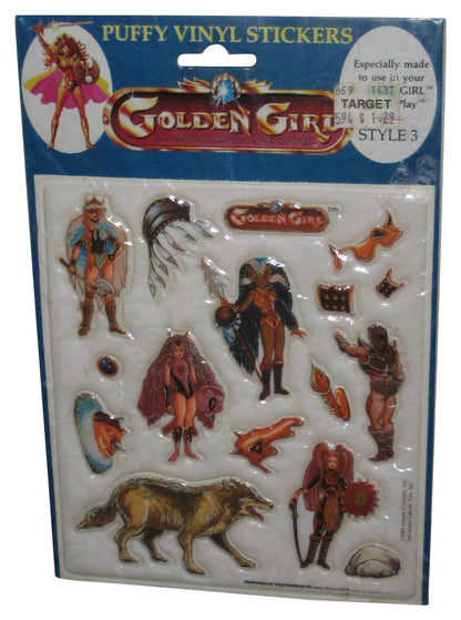 Golden Girl Guardians of The Gem Stones (1984) Puffy Vinyl Stickers Sheet - (Diamond Toymakers)