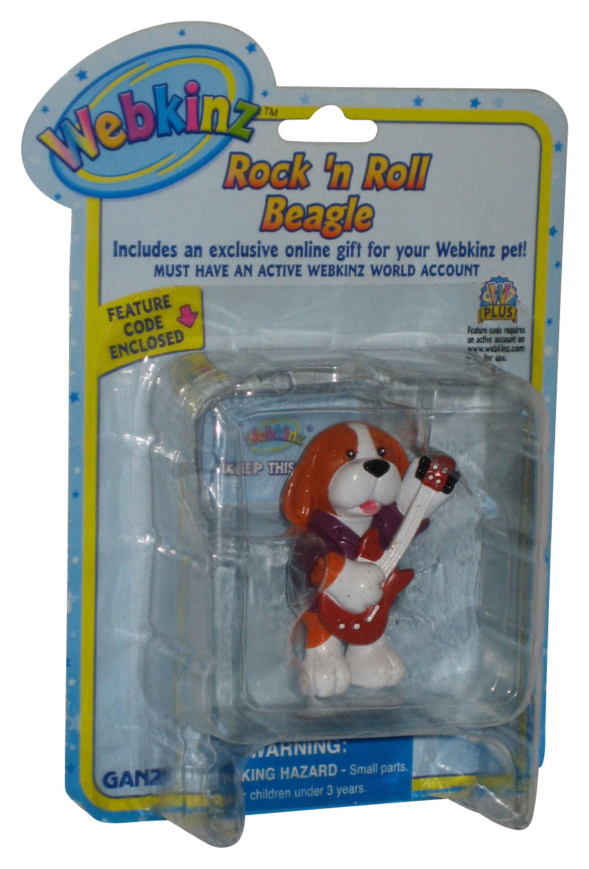 Webkinz Rock 'N Roll Beagle Dog Ganz 2-Inch Mini Figure - (Dented Plastic)