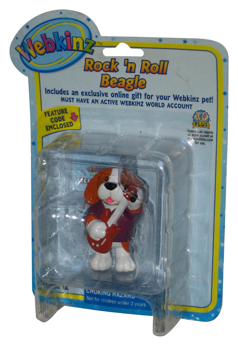 Webkinz Rock 'N Roll Beagle Dog Ganz 2-Inch Mini Figure - (Cracked Plastic)