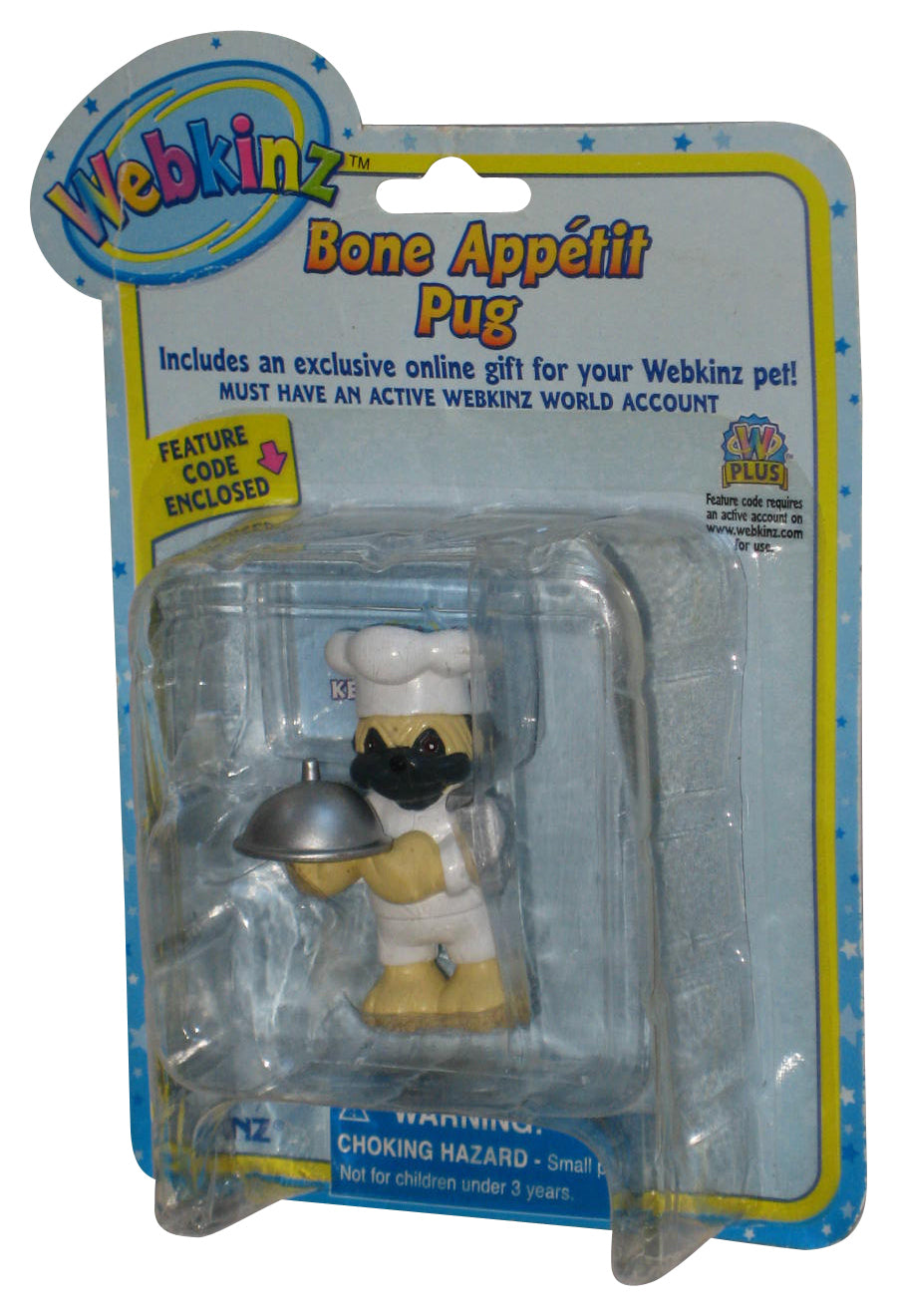Webkinz Bone Appetit Pug Dog Ganz 2-Inch Mini Figure
