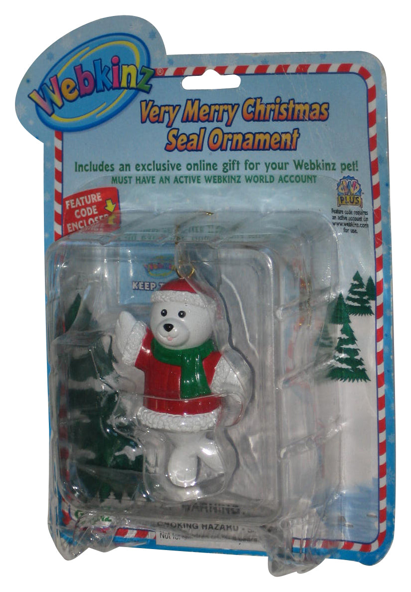 Webkinz Very Merry Christmas Seal White Ornament Ganz Mini Figure