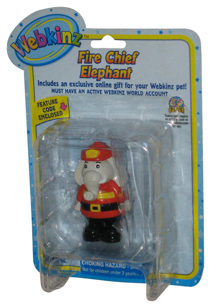 Webkinz Fire Chief Elephant Ganz 2-Inch Mini Figure - (Cracked Plastic)