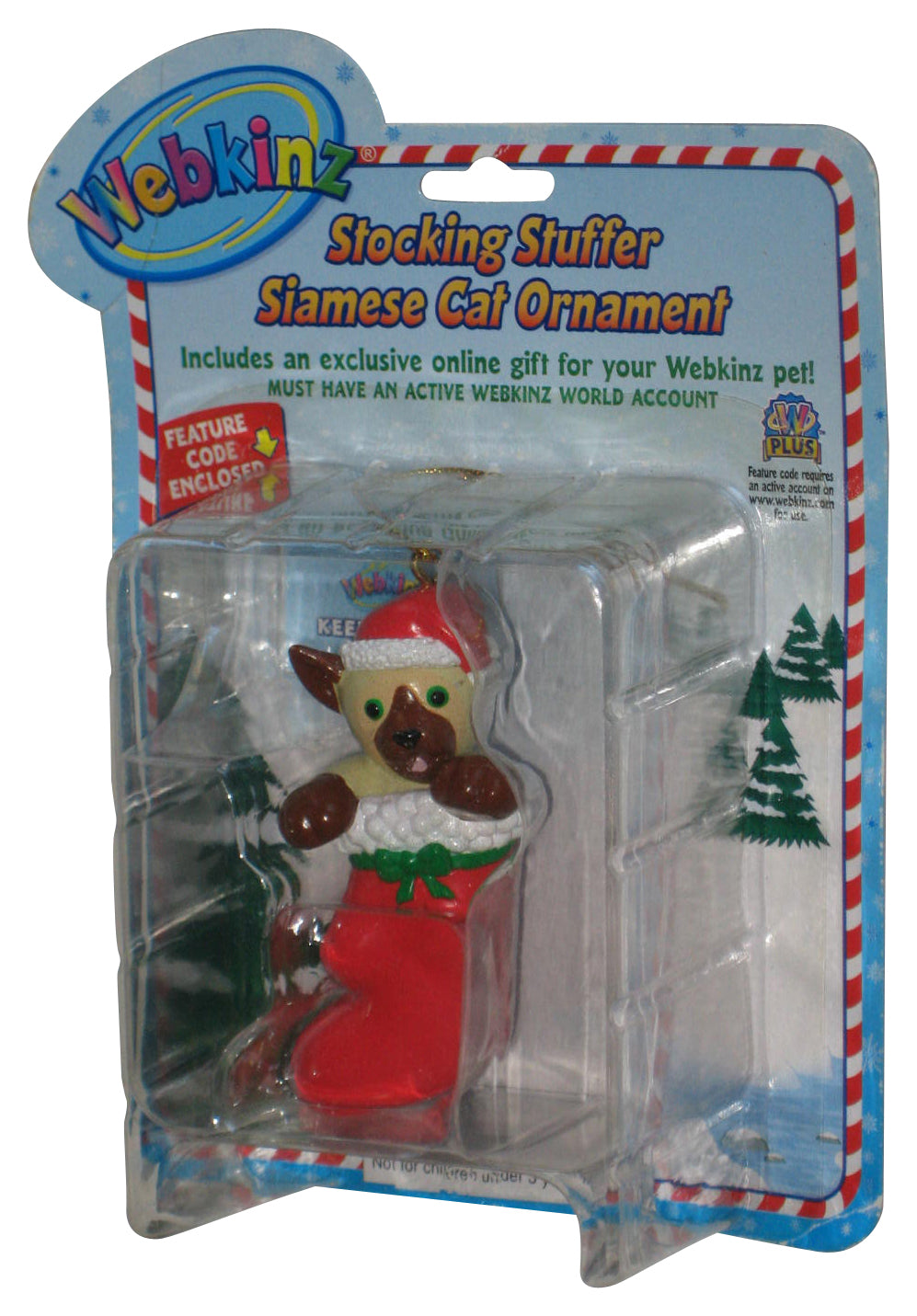 Webkinz Stocking Stuffer Siamese Cat Ornament 2.5-Inch Mini Figure
