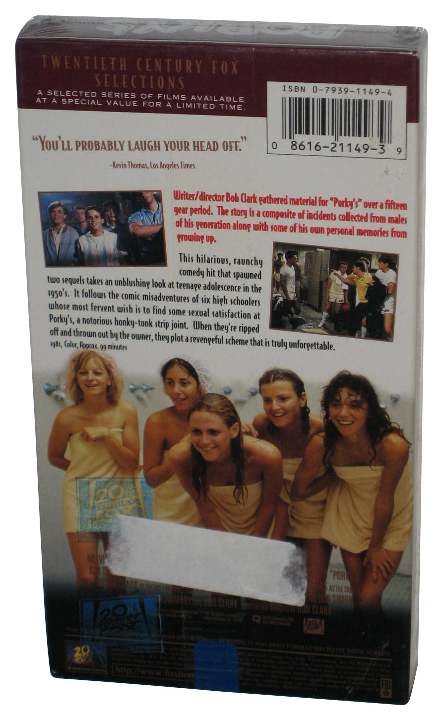 Porkys 20th Fox Selections VHS Tape