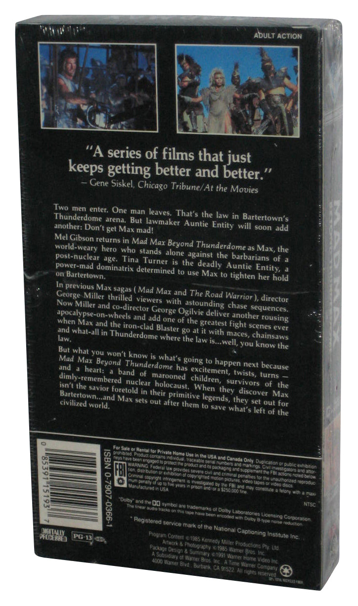 Mad Max Beyond Thunderdome Mel Gibson (1985) Warner Home Video VHS Tape