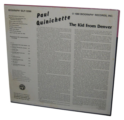 Paul Quinichette The Kid From Denver (1980) Music LP Vinyl Record