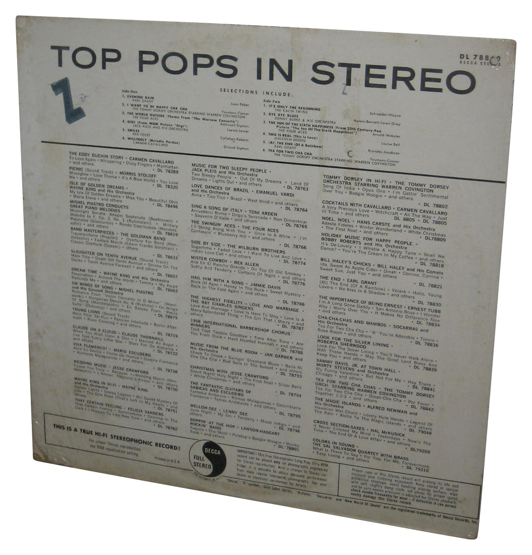 Top Pops Decca Music LP Vinyl Record DL 8860