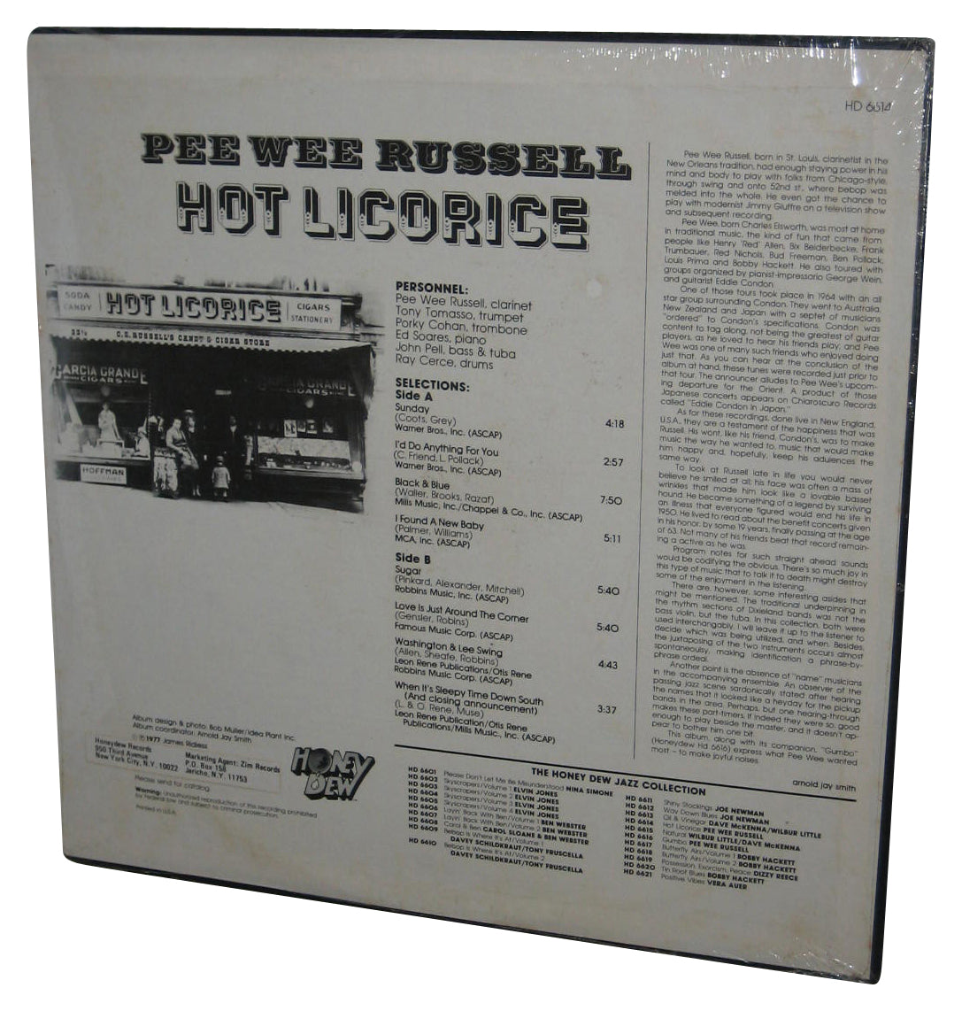 Pee Wee Russell Hot Licorice (1977) Music LP Vinyl Record