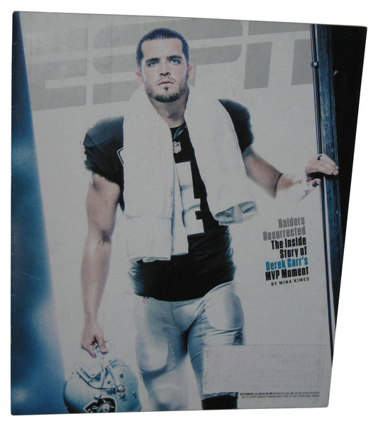 ESPN December 12 2016 Magazine Book - (Raiders Resurrected Derek Carr Cover)