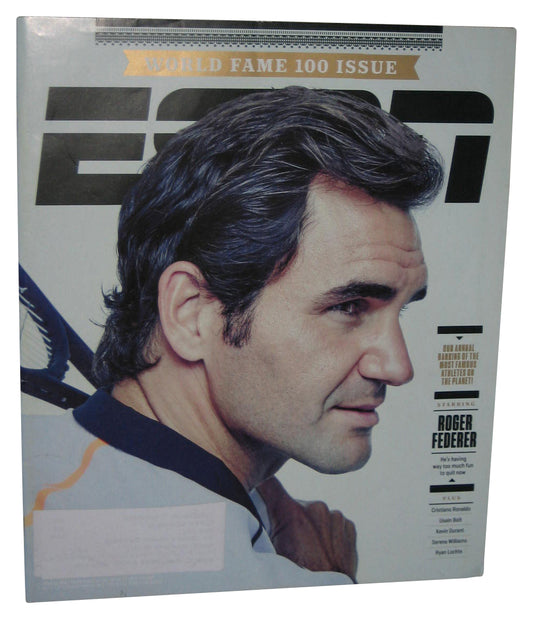 ESPN June 12 2017 World Fame 100 Issue Magazine Book - (Roger Federer Cover)
