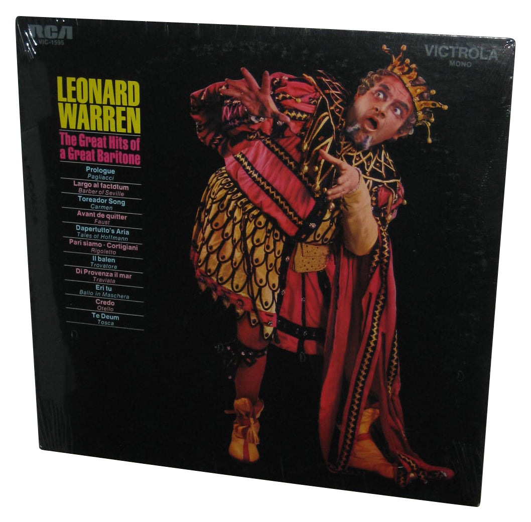 Leonard Warren The Great Hits of A Great Baritone Music LP Vinyl Record