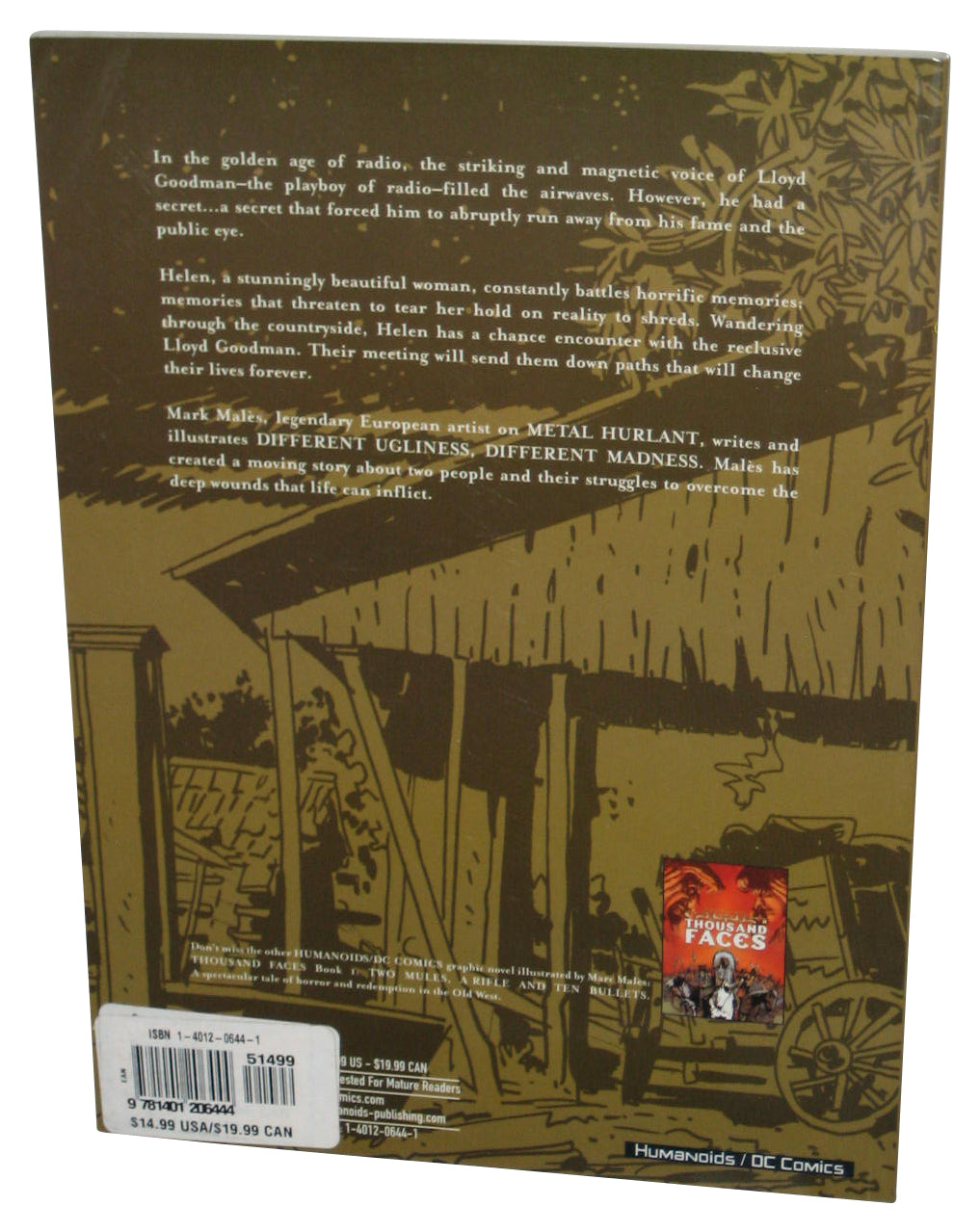 DC Comics Different Ugliness (2005) Humanoids Paperback Book