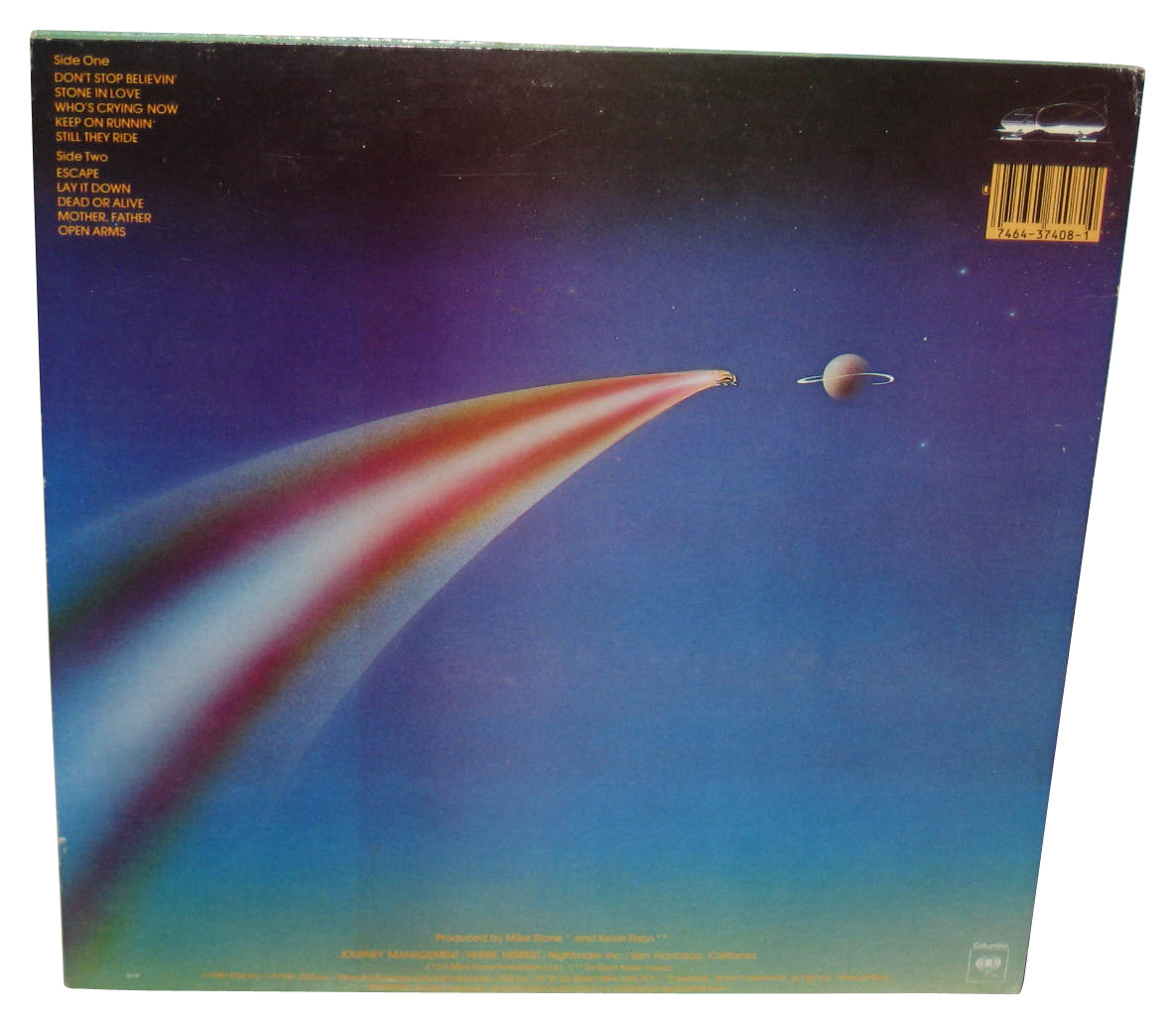 Journey Escape (1981) Music LP Vinyl Record