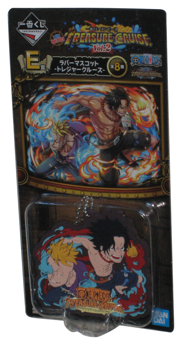 One Piece Treasure Cruise Vol. 2 Bandai Japan Ace & Marco Rubber Keychain