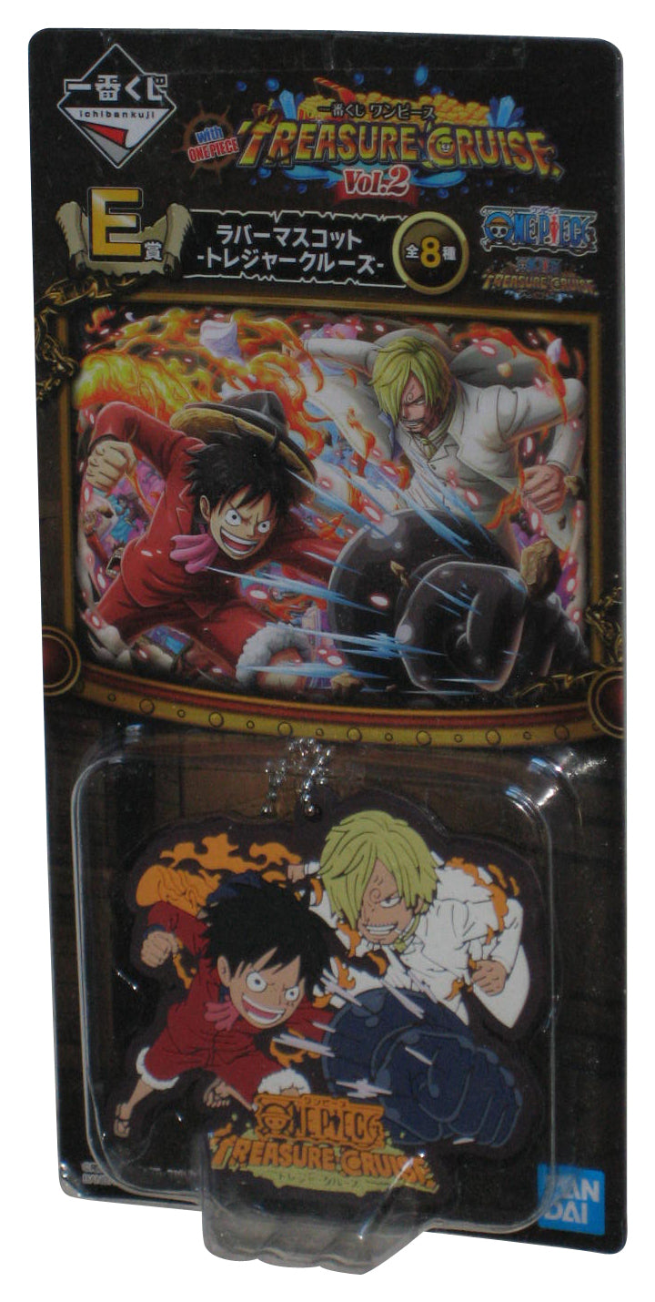 One Piece Treasure Cruise Vol. 2 Bandai Japan Sanji & Luffy Rubber Keychain