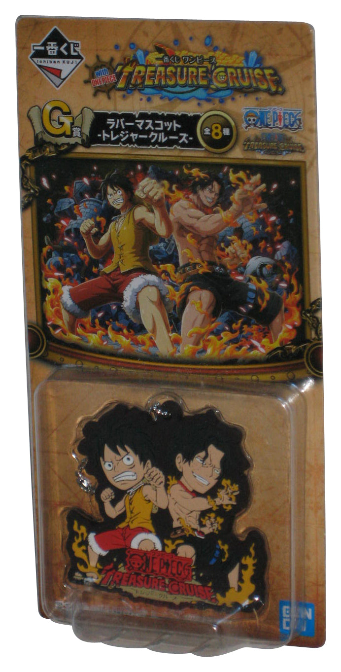 One Piece Treasure Cruise Vol. 2 Bandai Japan Ace & Luffy Rubber Keychain